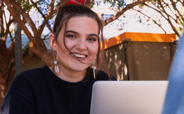 Young people on laptops